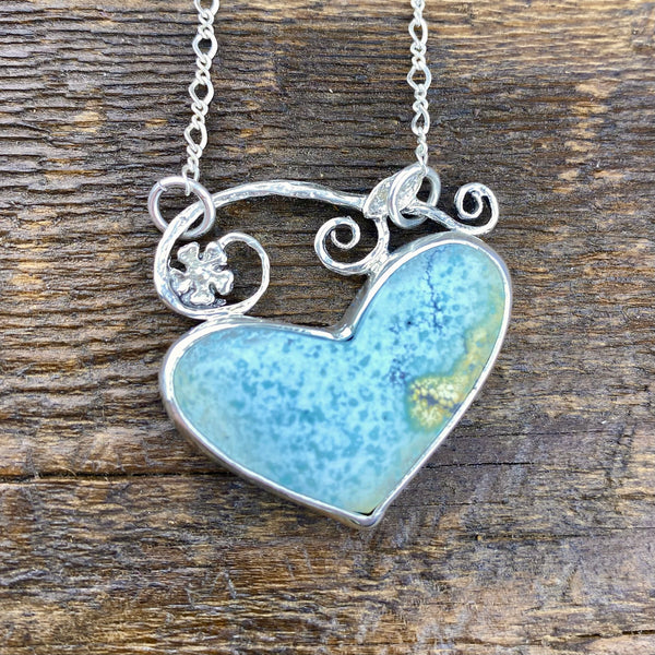 Speak from the Heart Turquoise Pendant - Opal Wing Jewellery