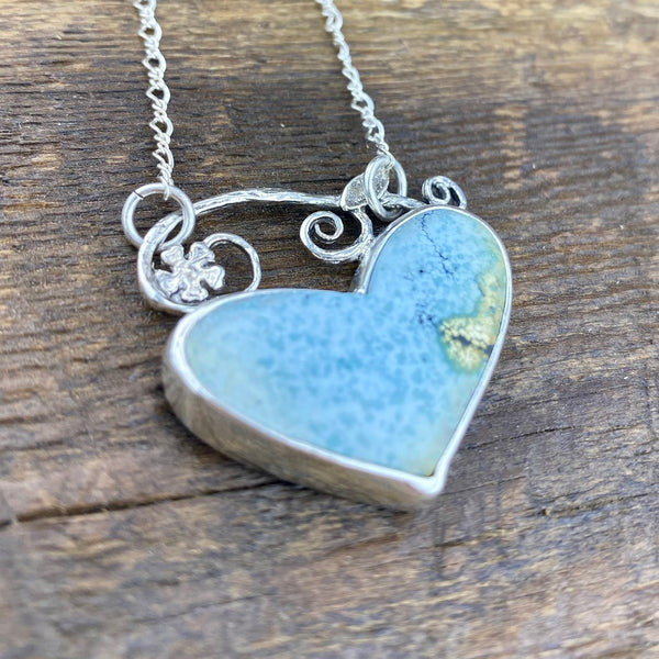 Speak from the Heart Turquoise Pendant - Opal Wing Jewellery