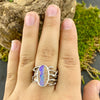 Purple Flow Boulder Pipe Opal Ring