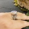 Purple Flow Boulder Pipe Opal Ring