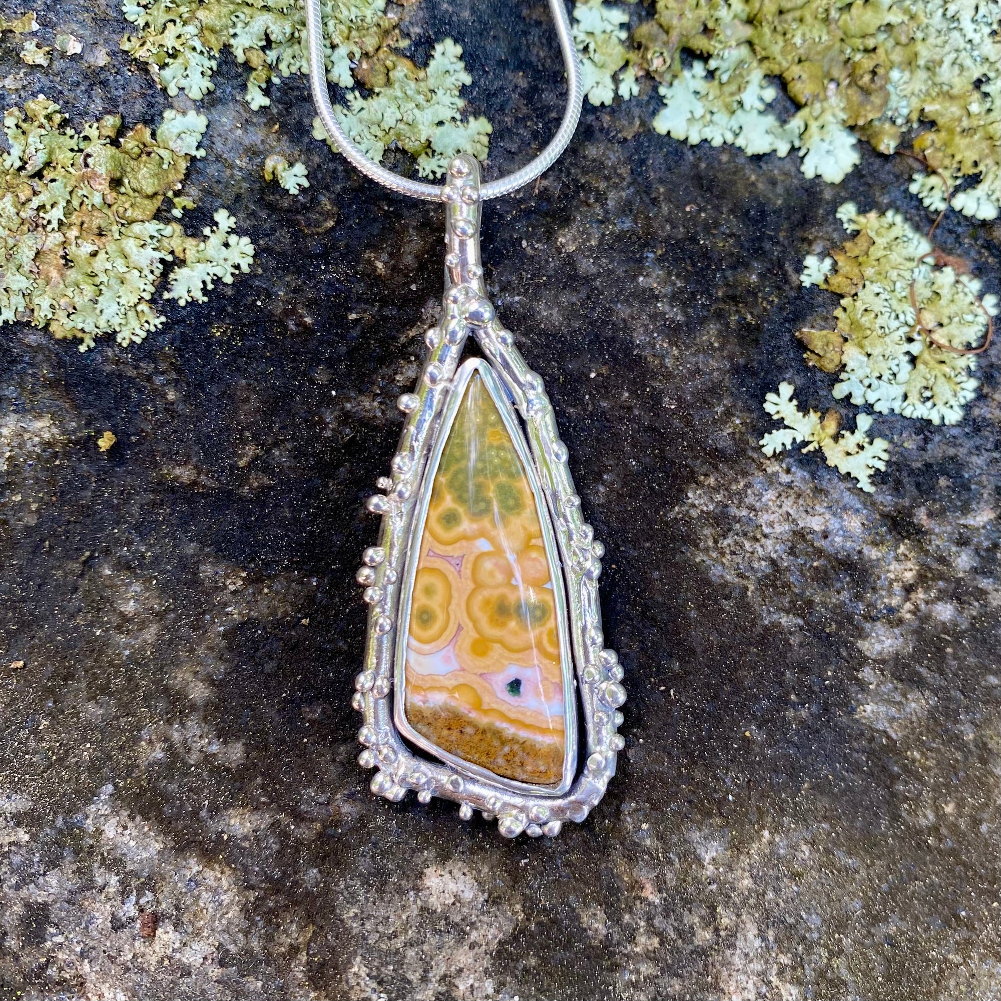 Emergence Pendant with Ocean Jasper