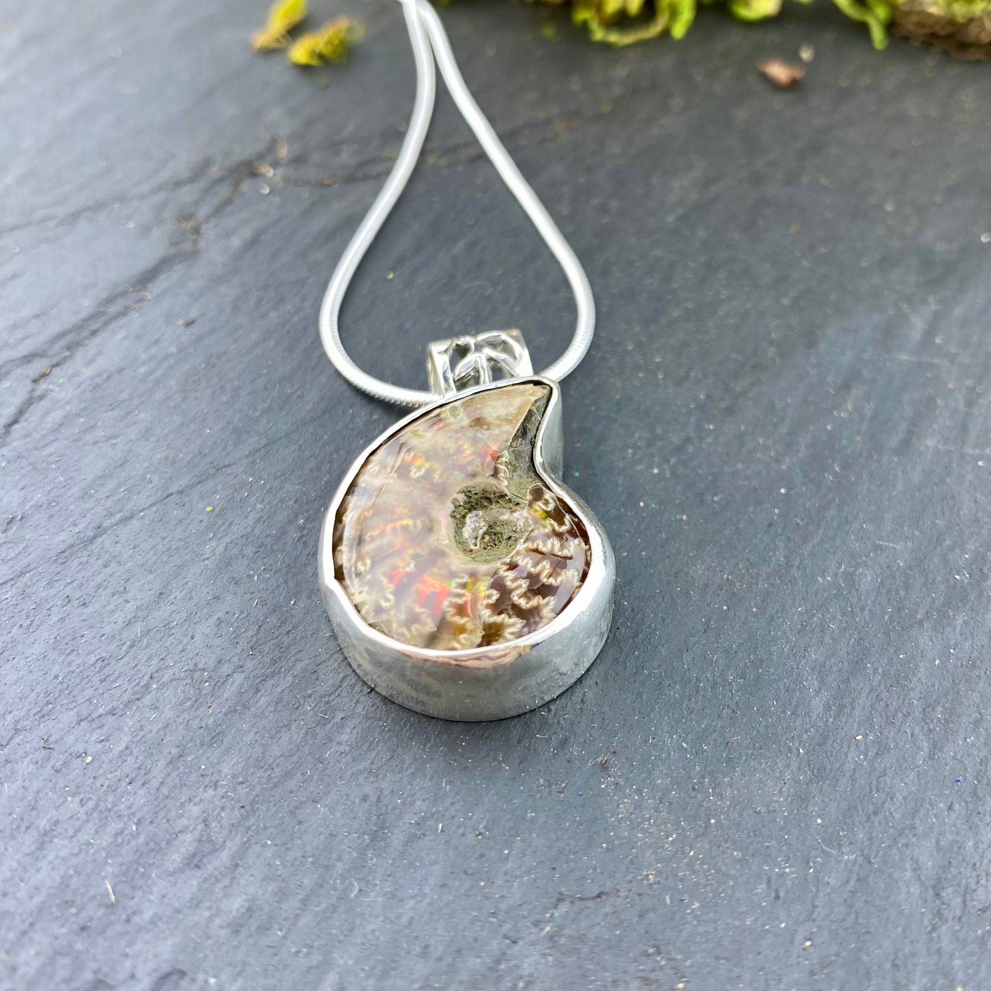 Sacred Spiral Ammonite Pendant
