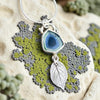 Blue Indicolite Tourmaline Wild Rose Pendant