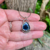 Blue Indicolite Tourmaline Cedar Pendant