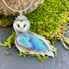 Windswept Owl Goddess pendant with Boulder Opal