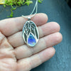 Deep Purple Fire Opal Midnight Pendant