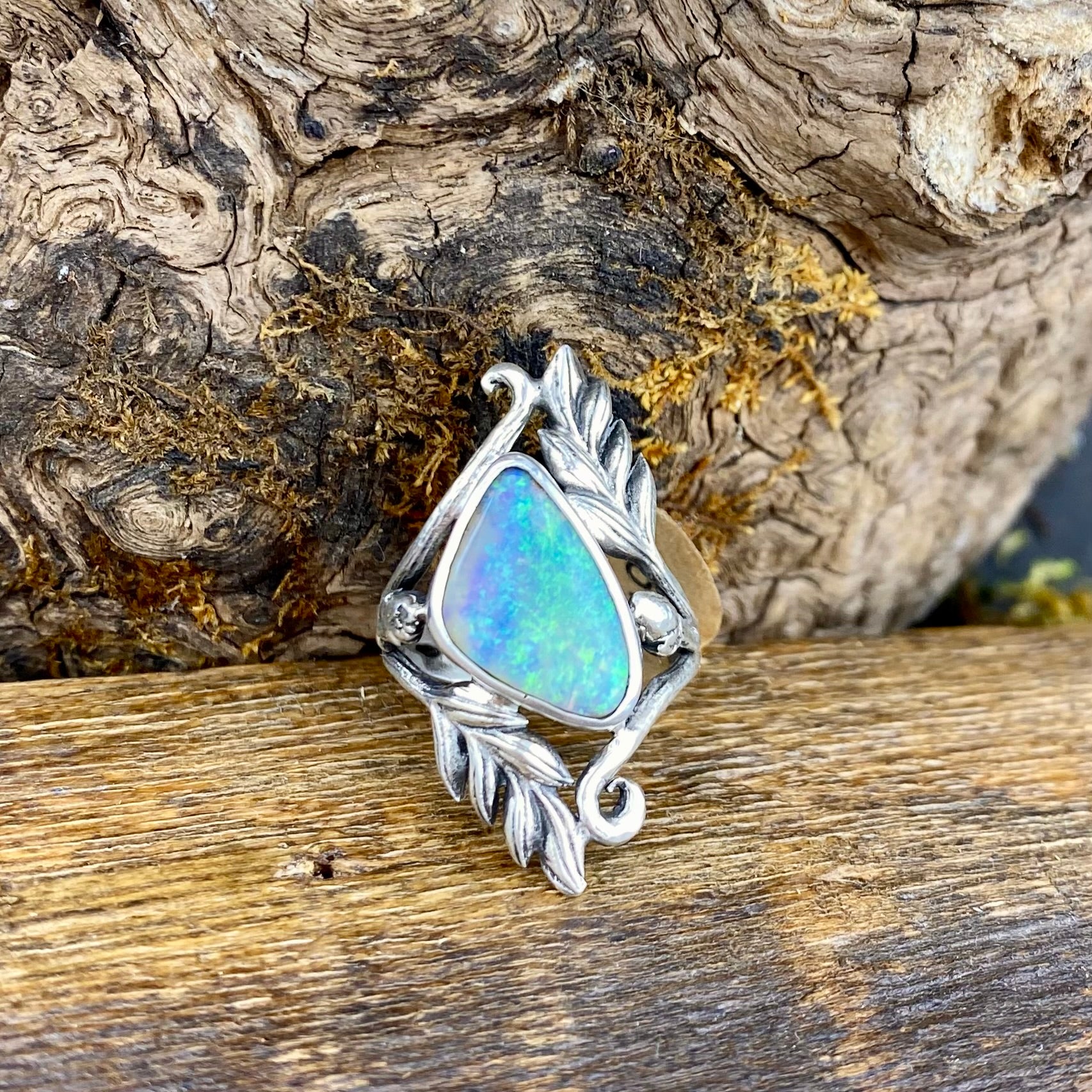 Deep Crystal Fire Opal abundance Ring