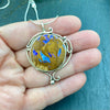 Beautiful purple Boulder Opal Earth Pendant