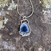 Blue Indicolite Tourmaline Cedar Pendant