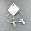 Gold Filled *Selene* earrings with Aquamarine