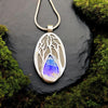 Deep Purple Fire Opal Midnight Pendant