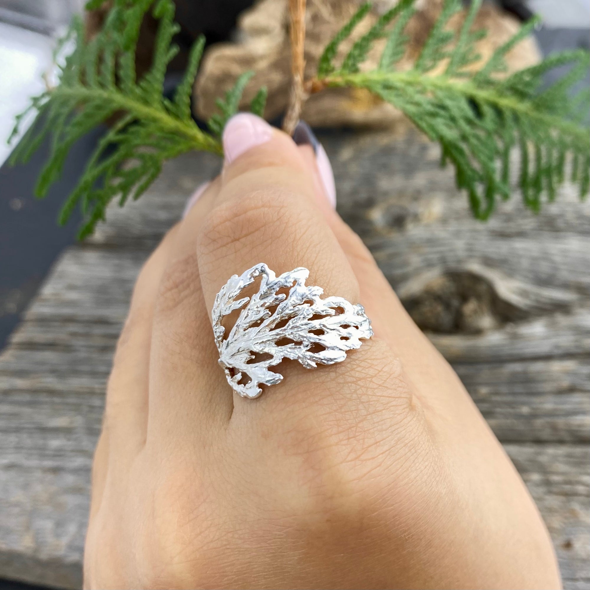 Cedar Branch Ring Wide