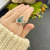 Boulder Opal Triangle Woodland Ring