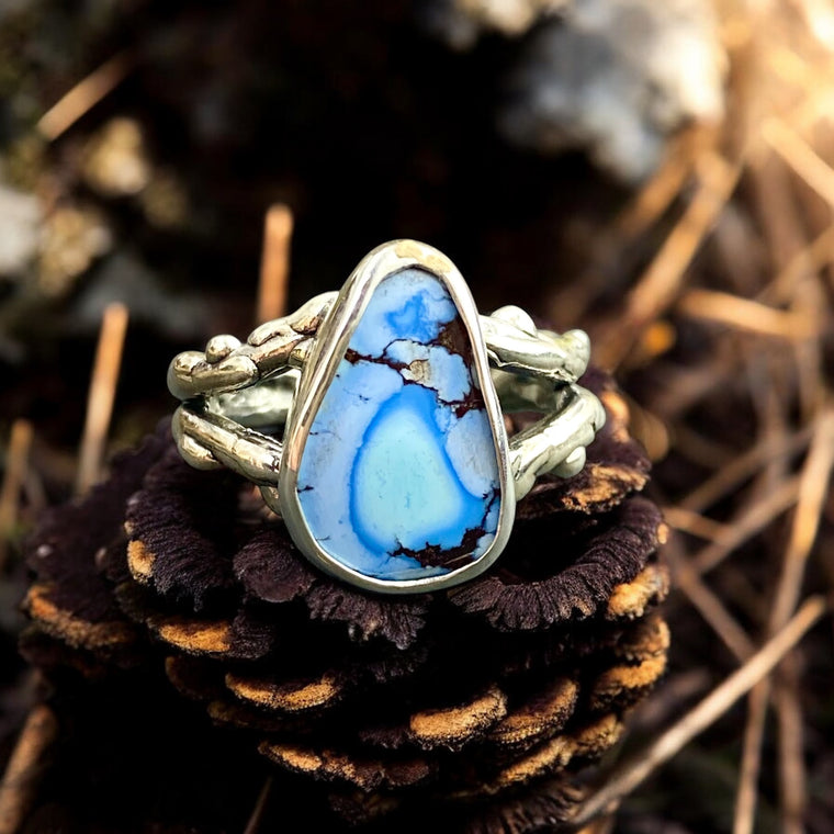 Natural Lavender Turquoise Flow Ring