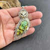 Forest Guardian Barn Owl Goddess with Turquoise
