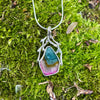 Tri-colour Tourmaline Sacred Heart Pendant