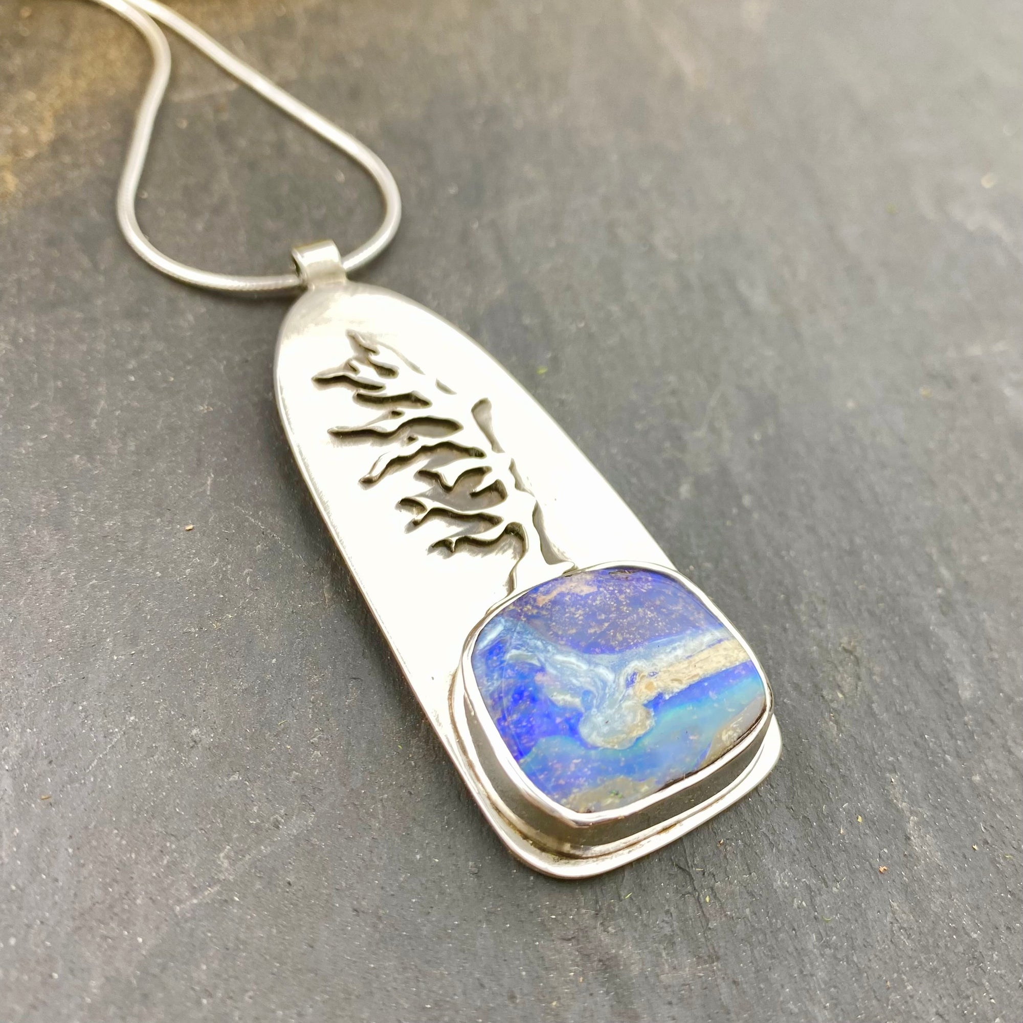 Windswept Georgian Bay with Boulder Opal Pendant