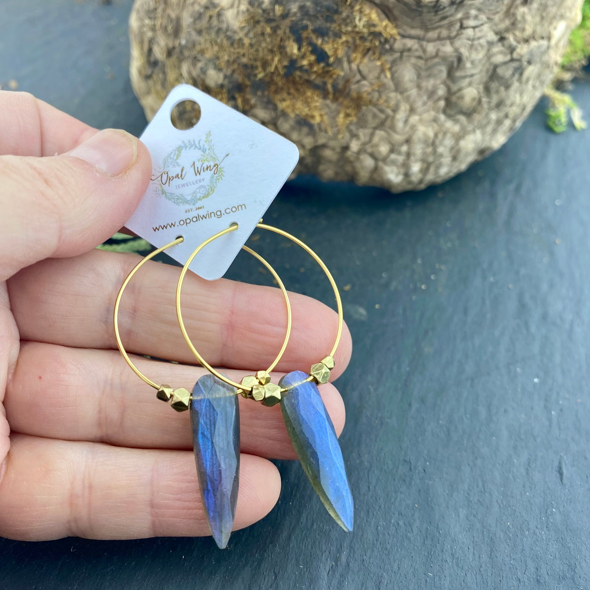 Gold Filled *Selene* earrings with AAA Labradorite