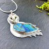 Windswept Owl Goddess pendant with Boulder Opal