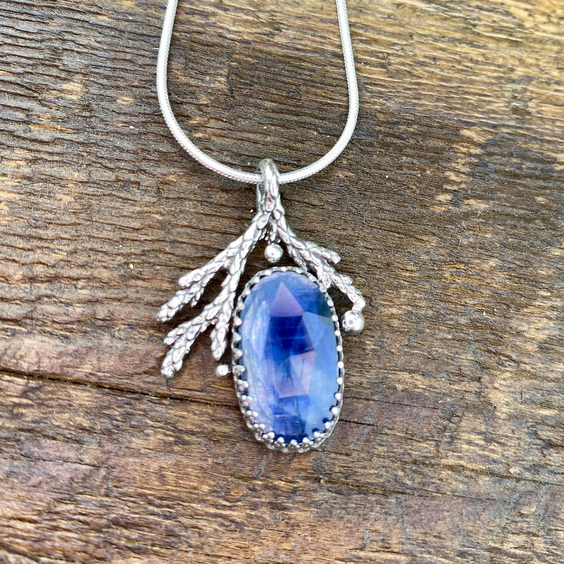 Blue Kyanite Cedar pendant