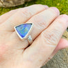 Triangle Pipe Boulder Opal Ring