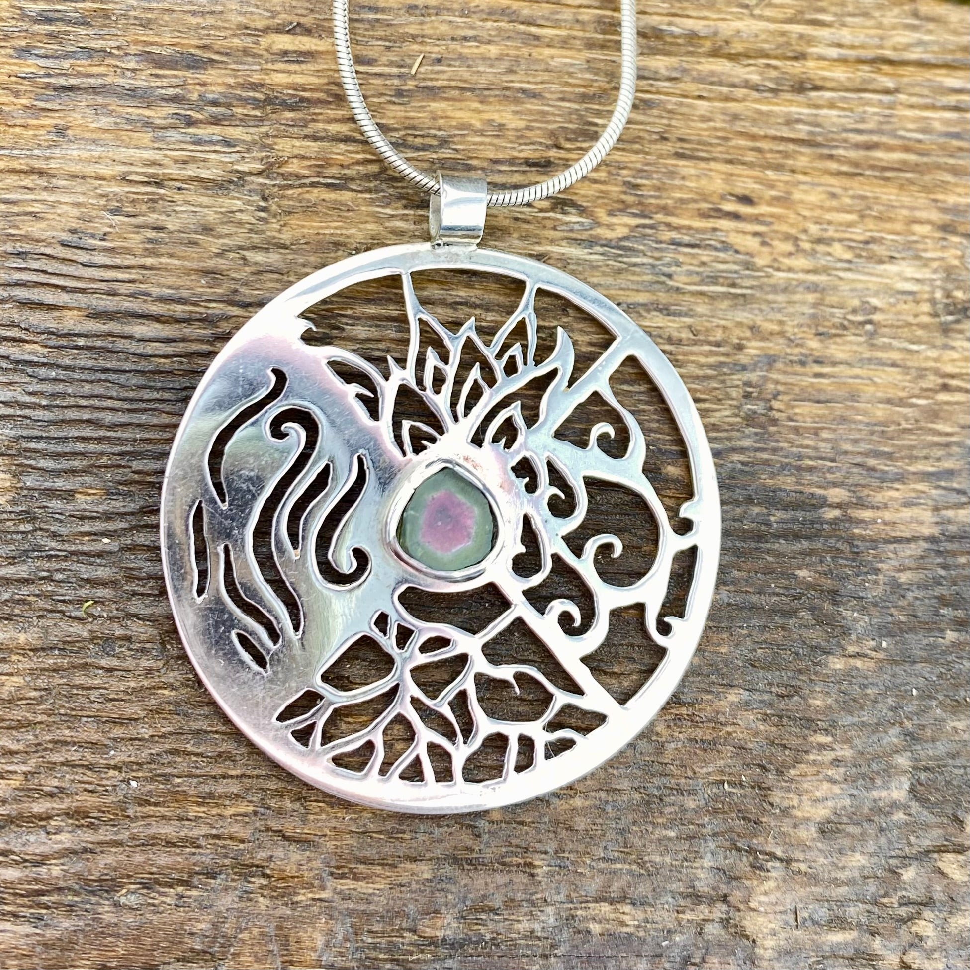 Elemental with Watermelon Tourmaline Pendant
