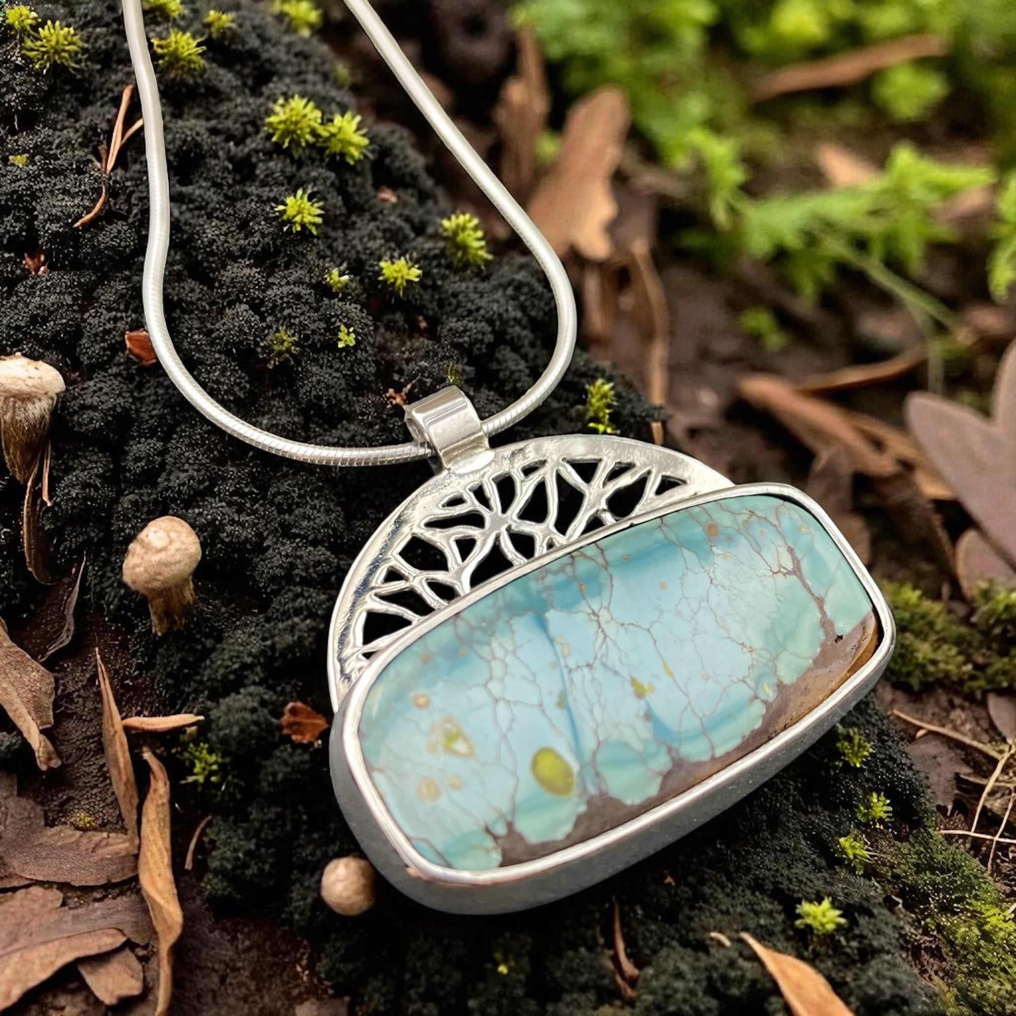 Expansion with Natural Gobi Turquoise Pendant