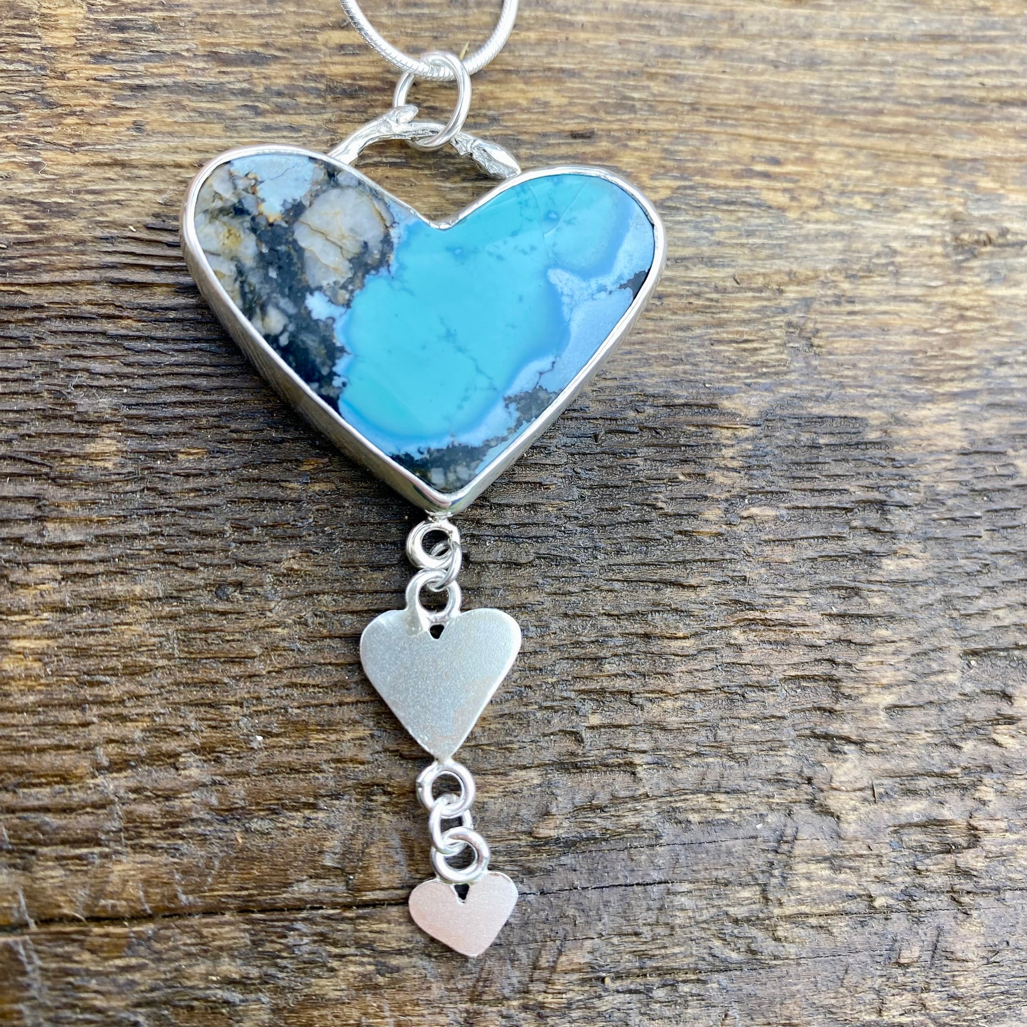 Triple Heart Turquoise Pendant