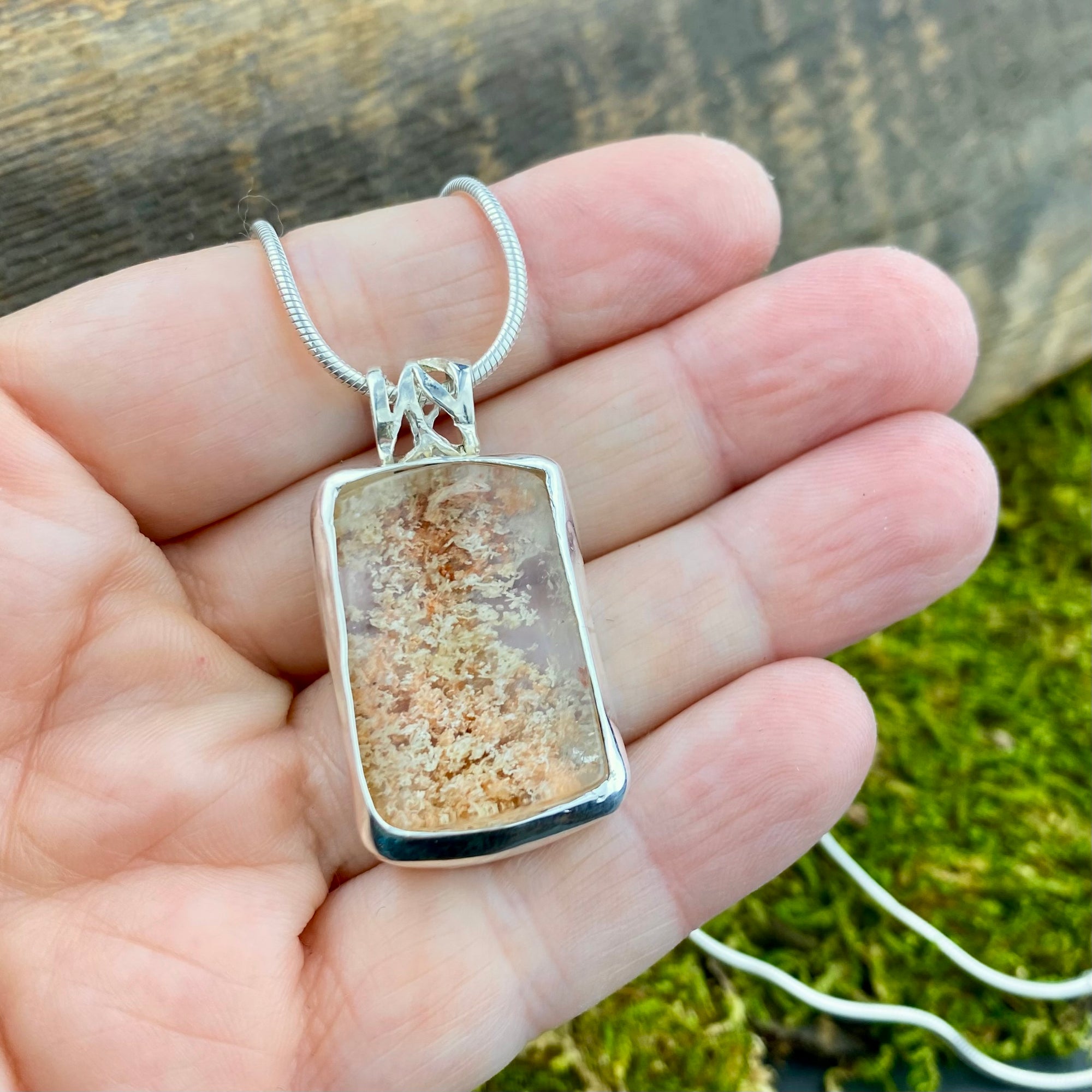 Emergence Pendant with Natural Lodalite