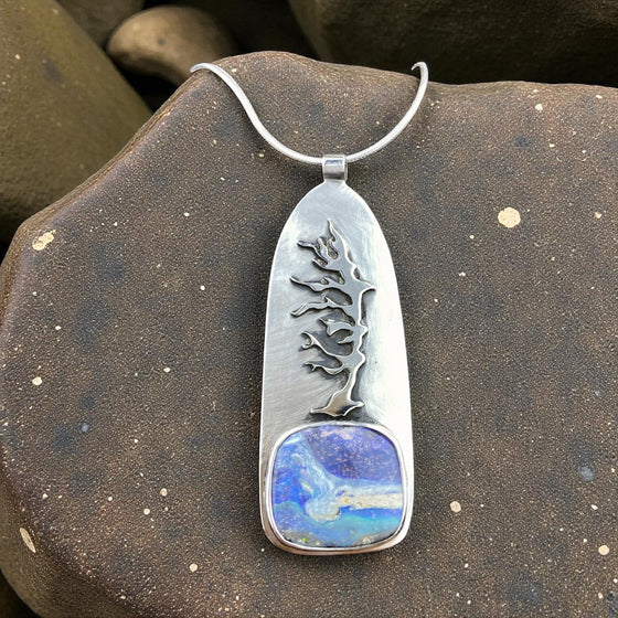 Windswept Georgian Bay with Boulder Opal Pendant
