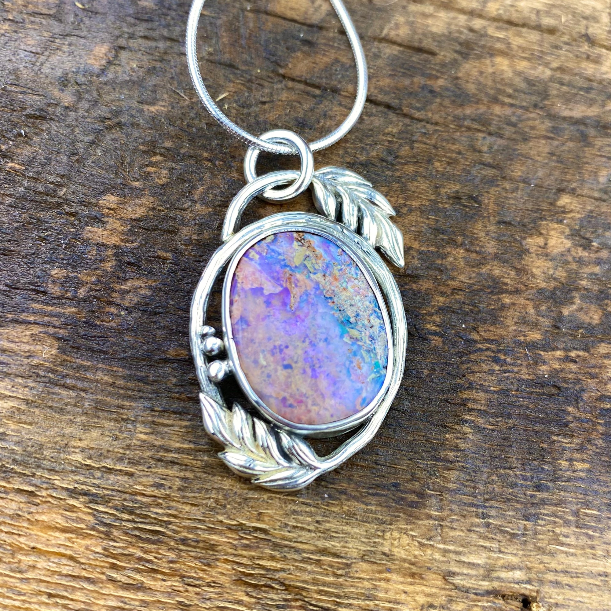 Purple Pipe Opal Flow Pendant