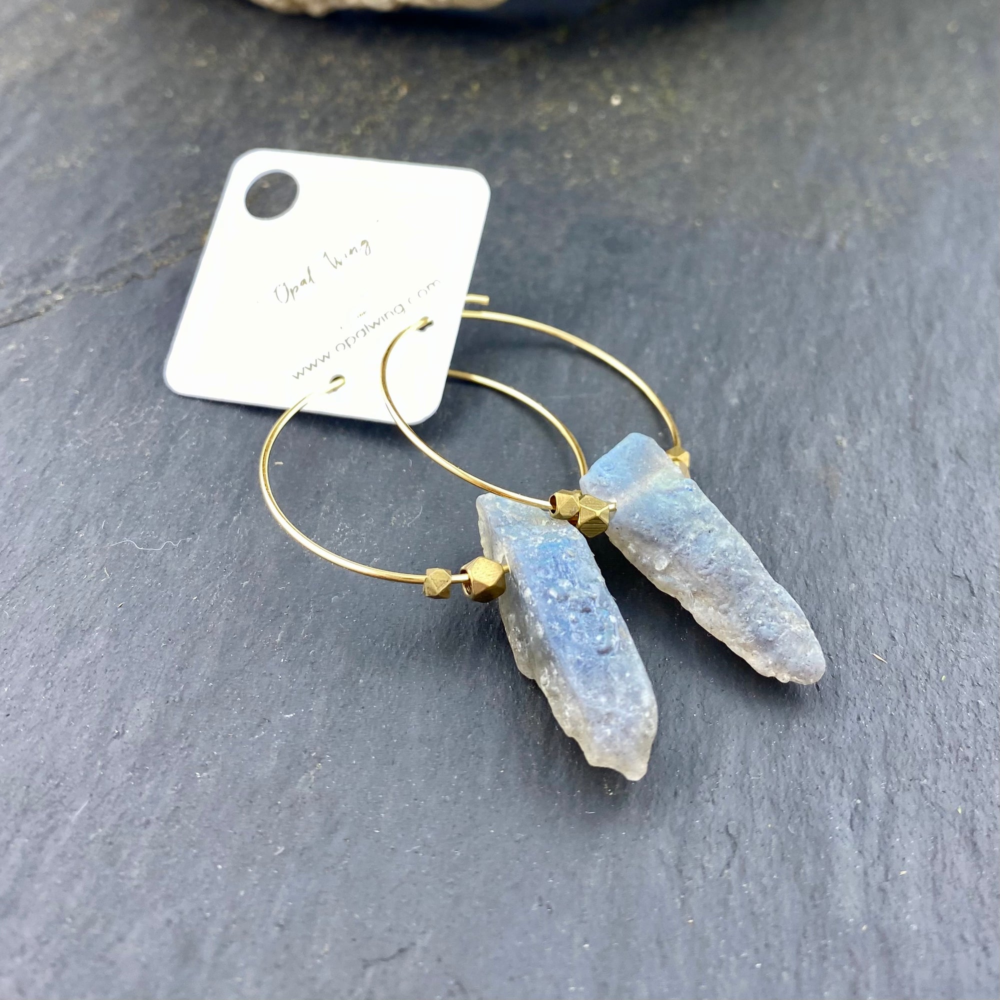 Gold Filled *Selene* earrings with Labradorite