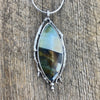 Water reflections Wood Opal Pendant