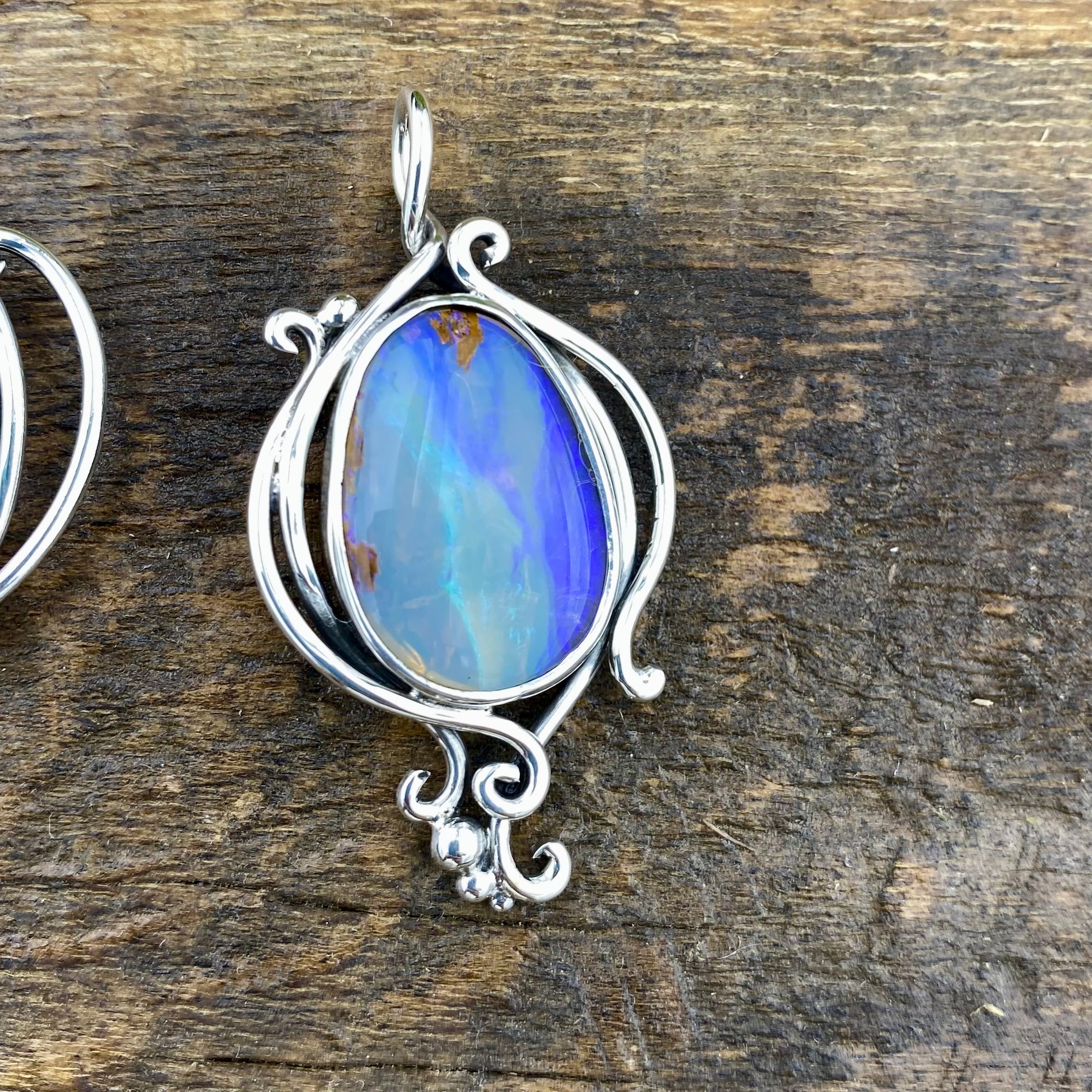 Reserved for Courtney: 2 custom opal pendants