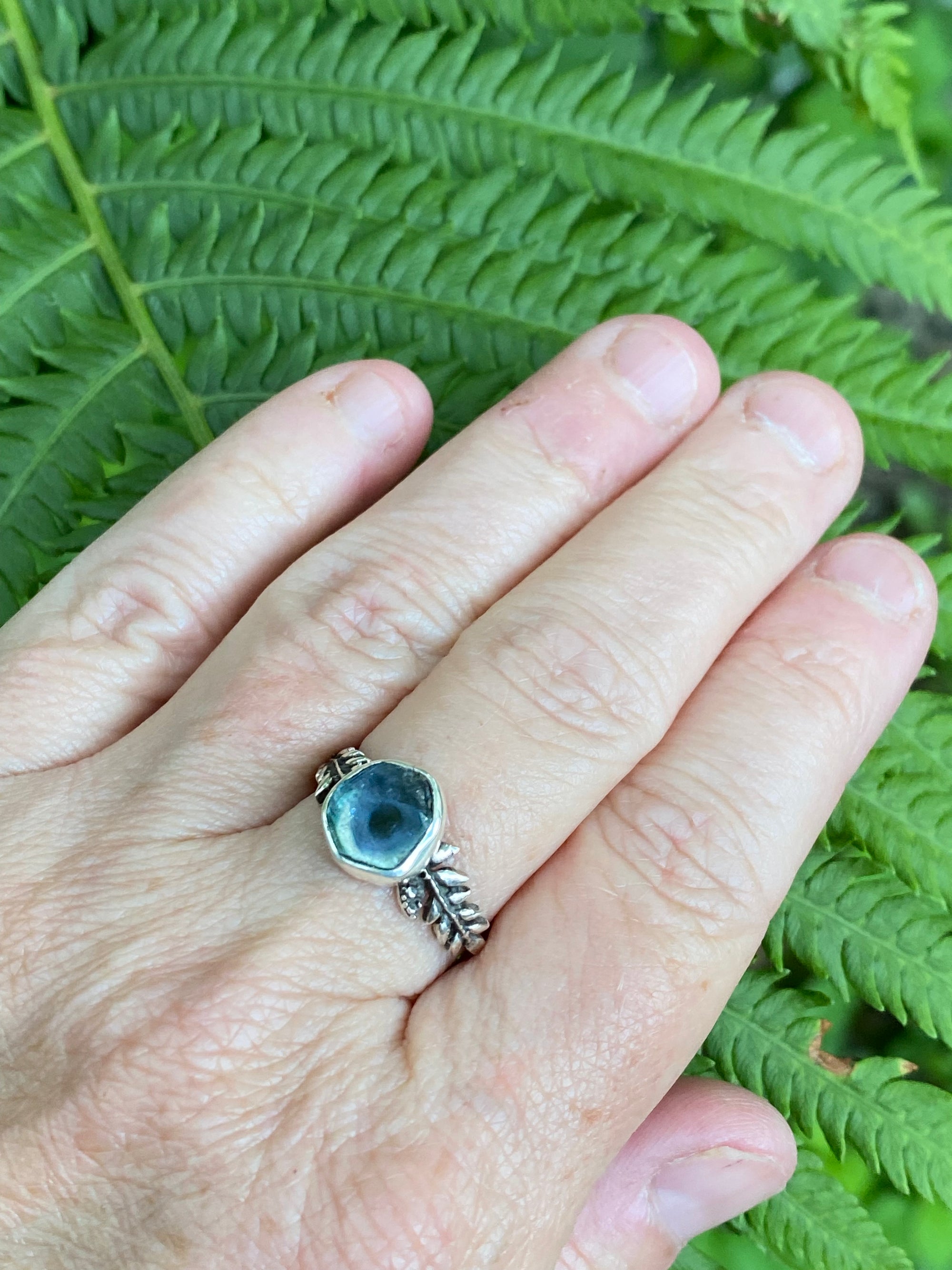 Blue Indicolite Tourmaline Ring