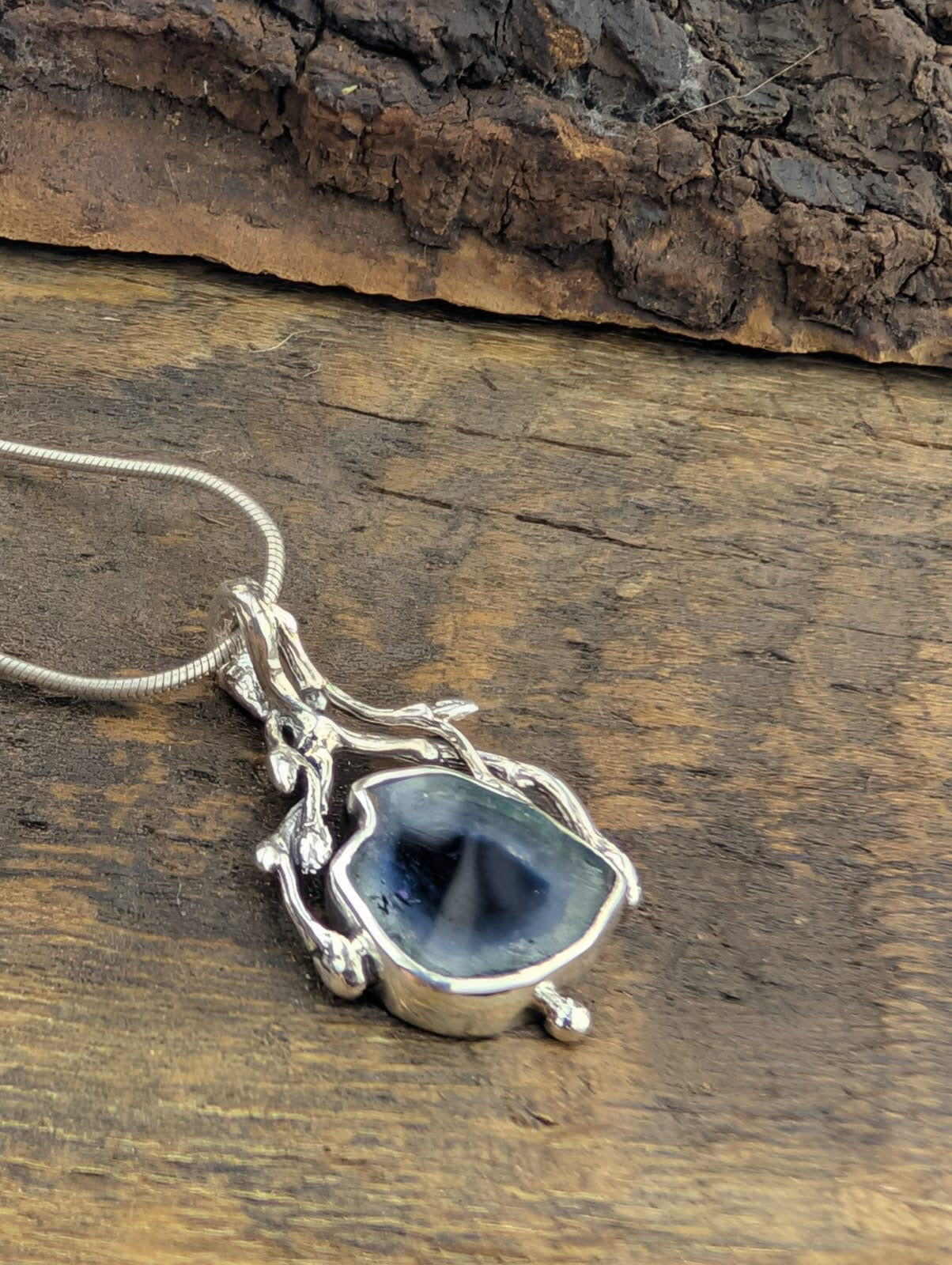 Blue Indicolite Woodland Tourmaline Pendant