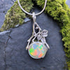 Deep Fire Welo Opal Woodland Pendant