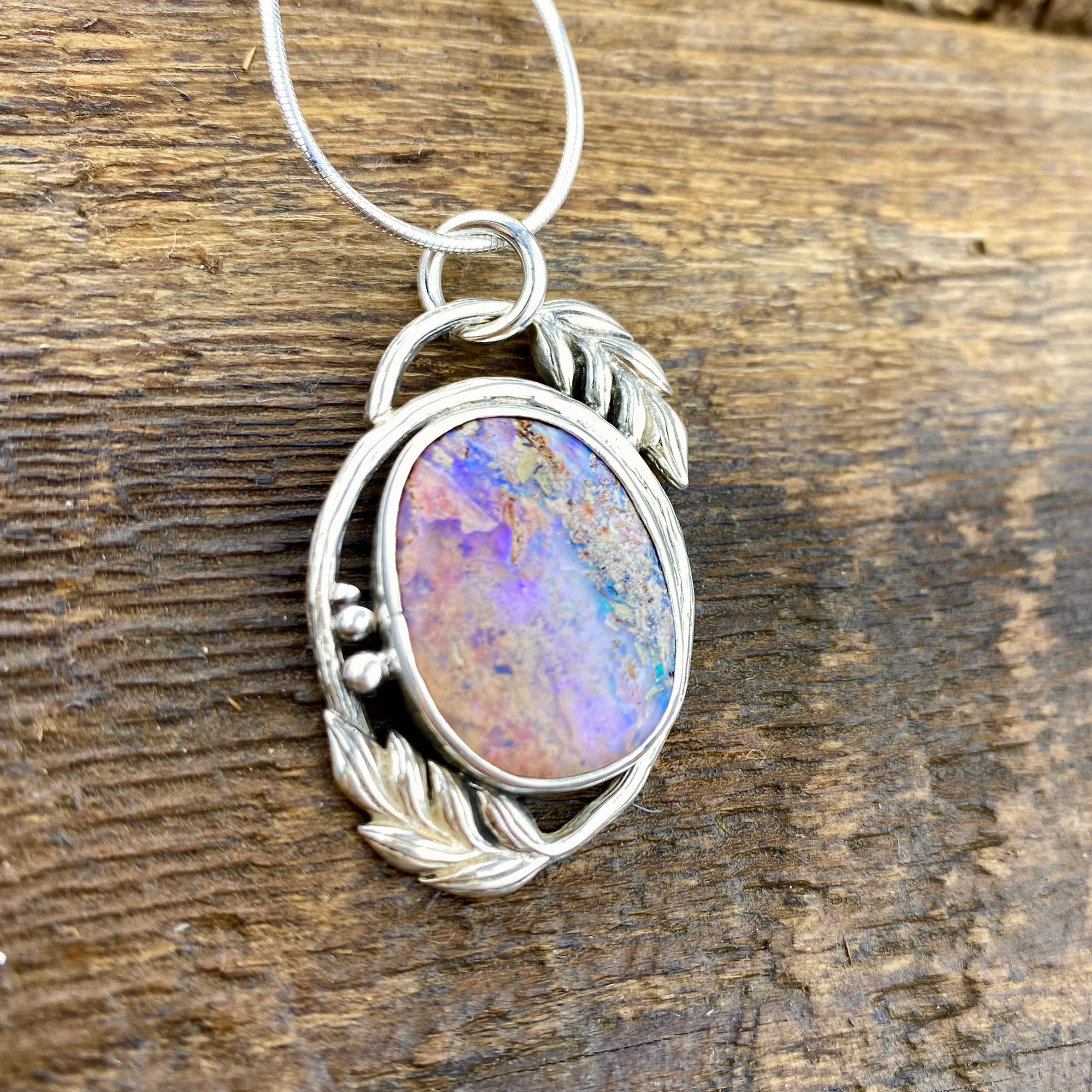 Purple Pipe Opal Flow Pendant