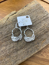 Turkey tail Earrings in Silver