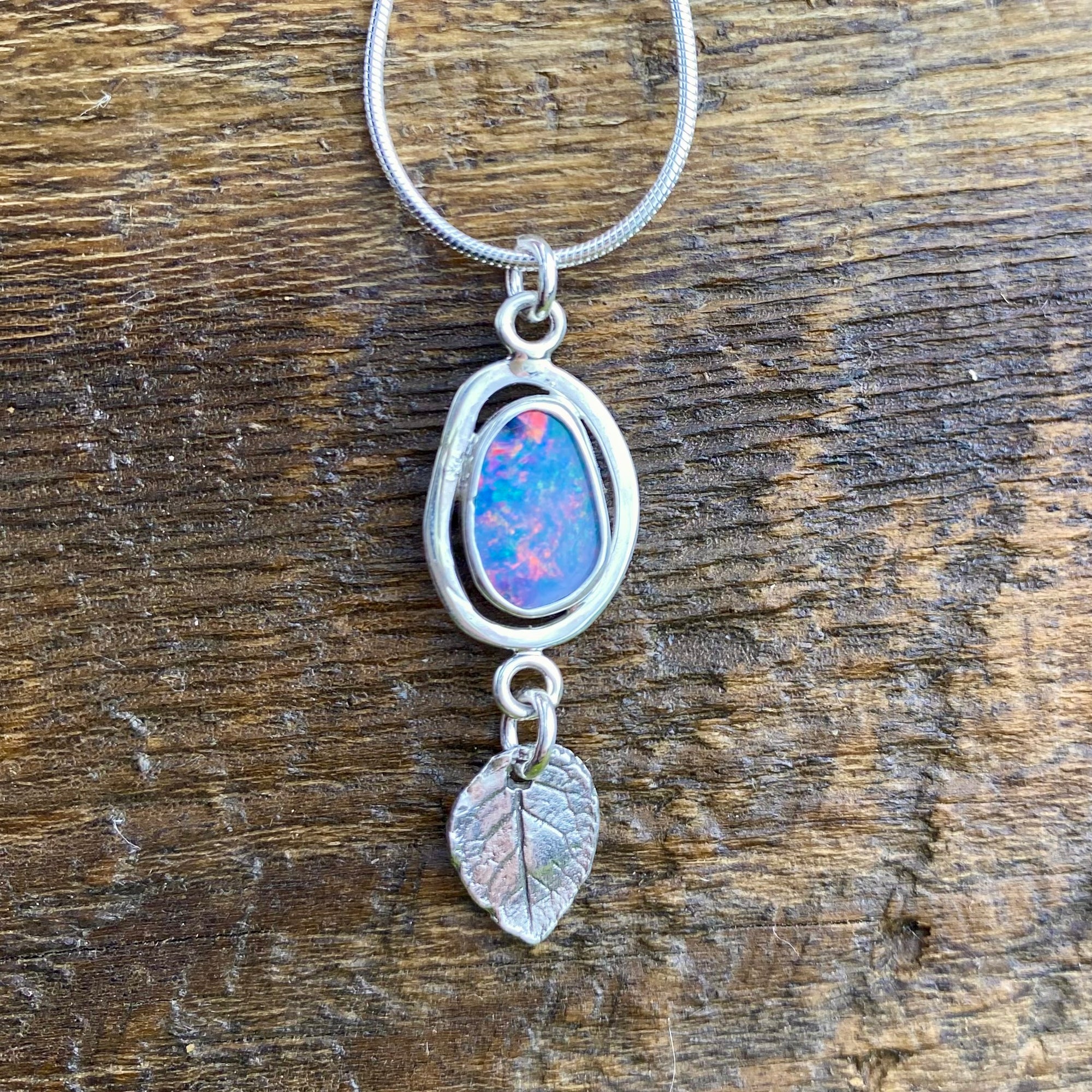 Deep Fire Opal Pendant