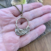 Turkey tail pendant in Bronze