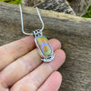 Uplifting Deep crystal pipe opal Pendant