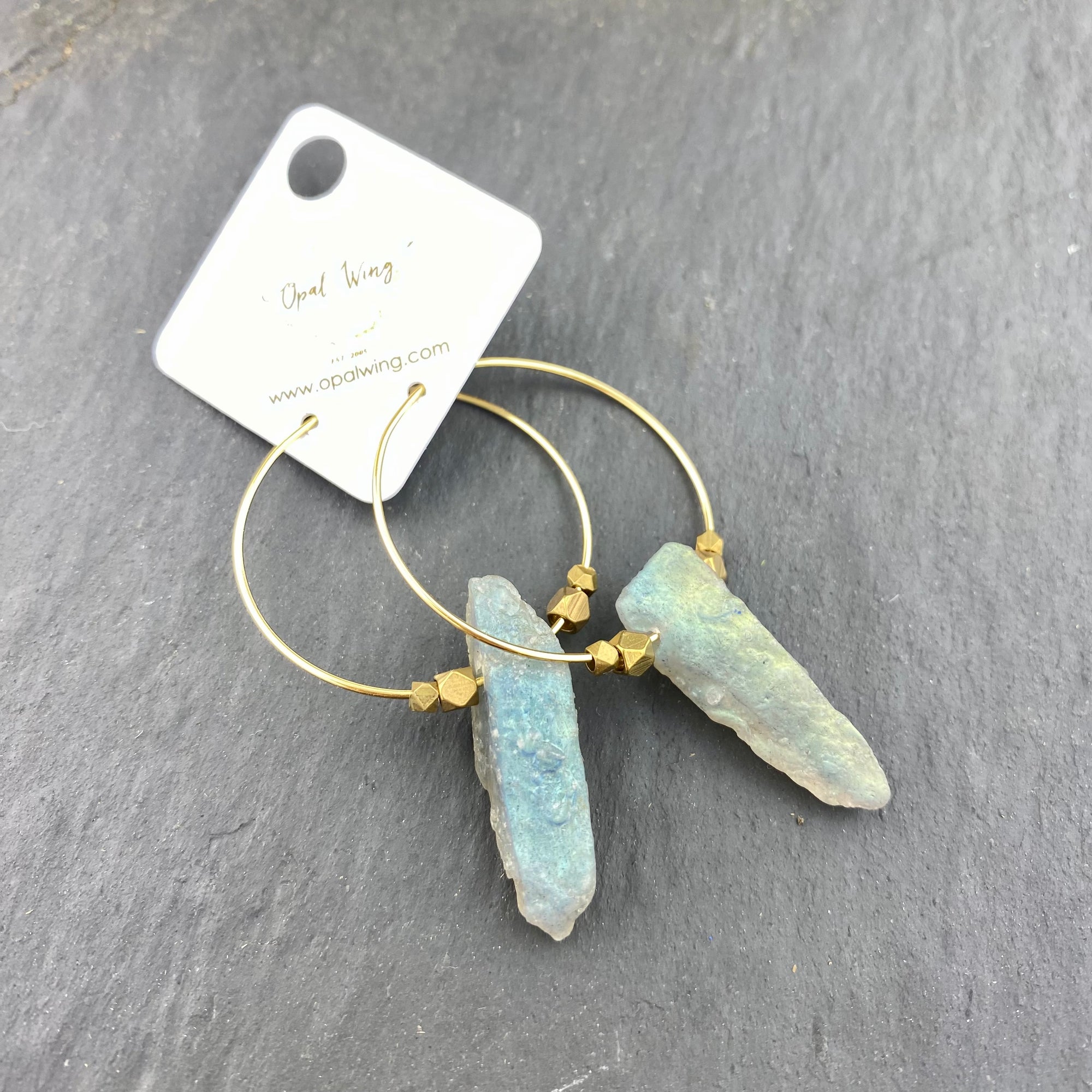 Gold Filled *Selene* earrings with Labradorite