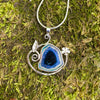 Blue Indicolite Tourmaline Flow Pendant