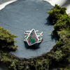 Boulder Opal Triangle Woodland Ring