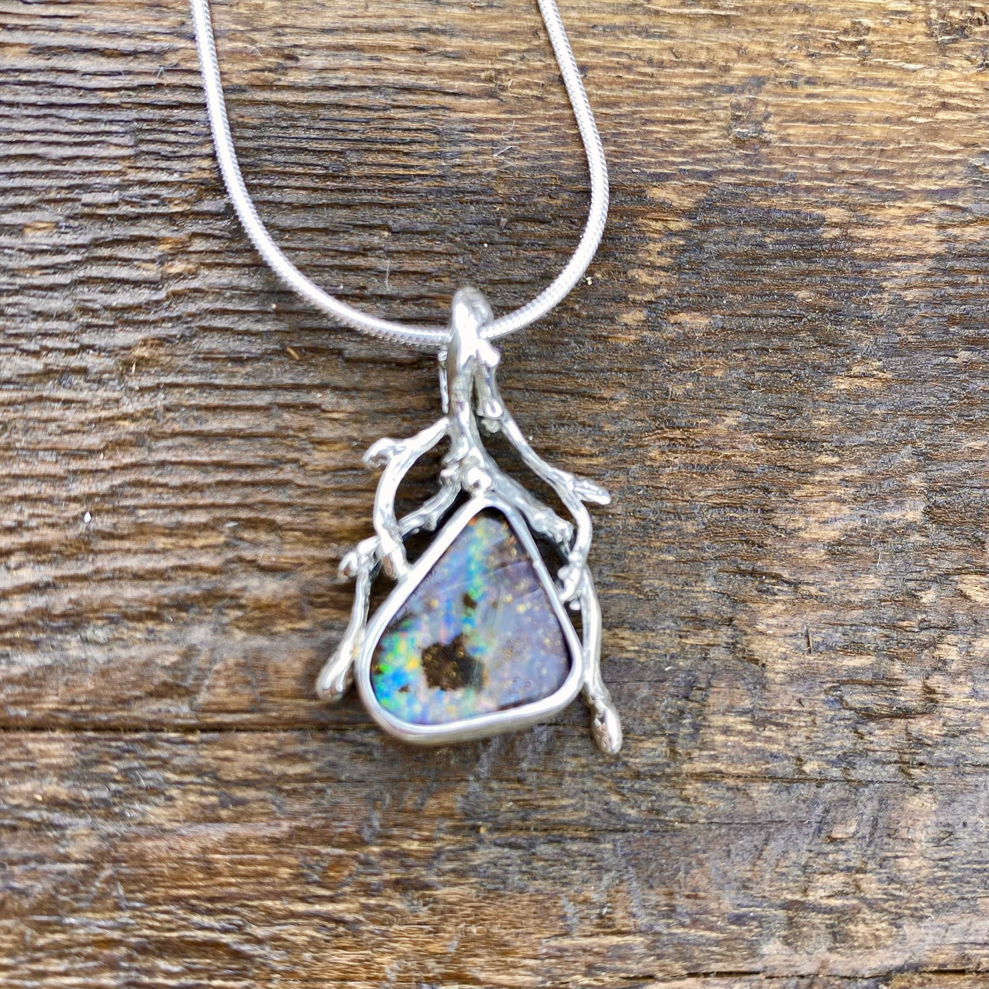 Woodland Boulder Opal Pendant