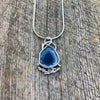 Blue Indicolite Tourmaline Cedar Pendant