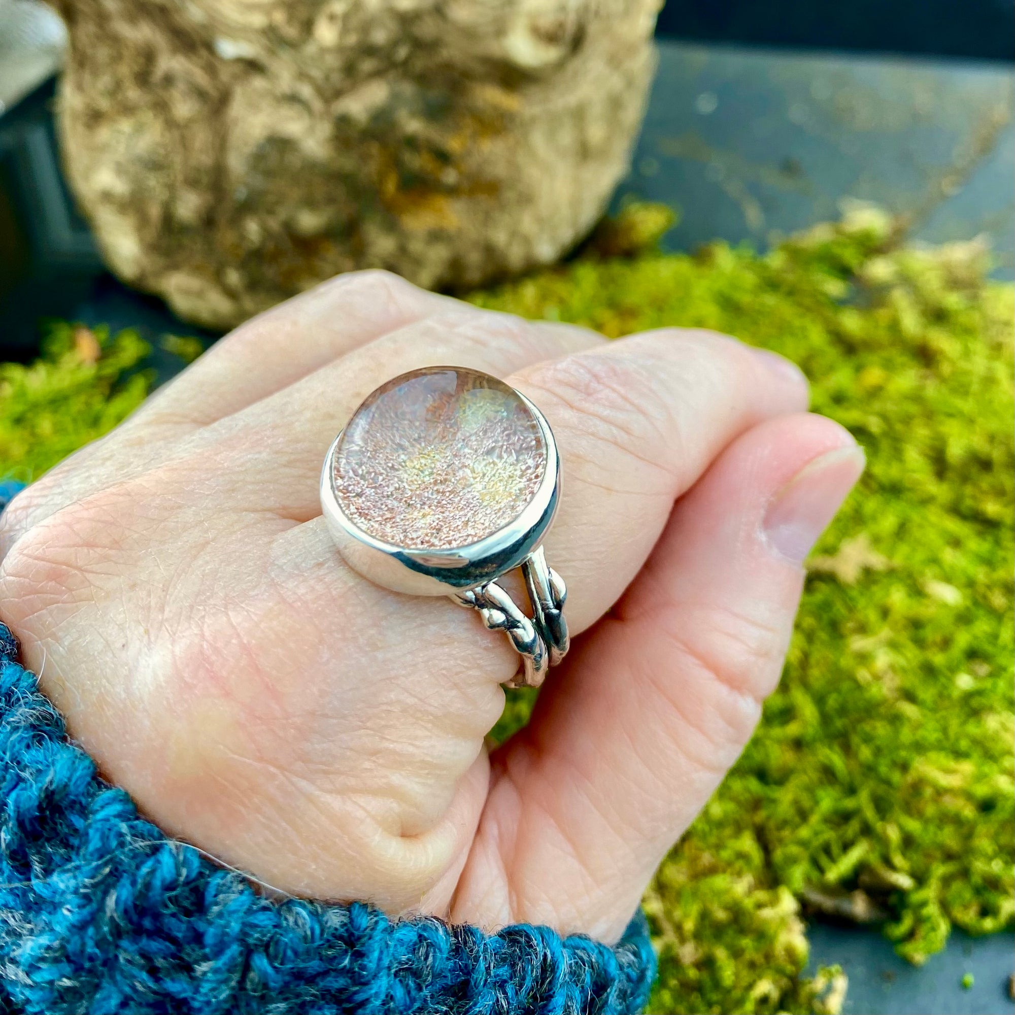 Emergence Ring with Natural Lodalite