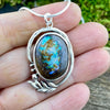 Earth crystal pipe opal Pendant