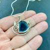 Blue Indicolite Tourmaline Flow Pendant